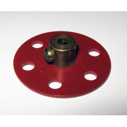 Roue barillet Meccano 6 trous rouge