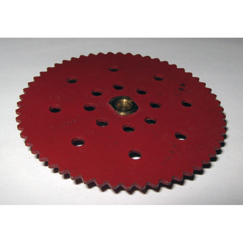 Roue de chaîne Meccano 56 dents rouge