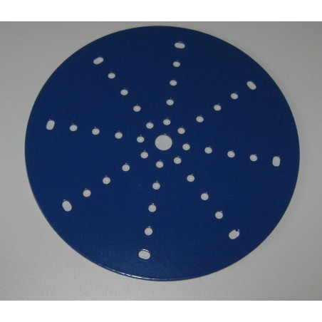 Plaque circulaire Meccano 15 cm bleue