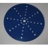 Plaque circulaire Meccano 15 cm bleue