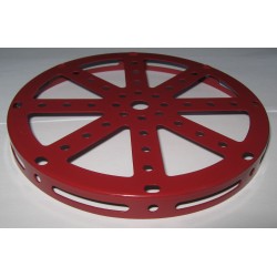 Flasque circulaire à rebord Meccano rouge