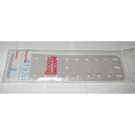 Plaques plastique transparentes Meccano 11x3 trous