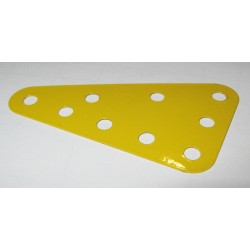 Plaque flexible triangulaire Meccano 5x3 trous jaune