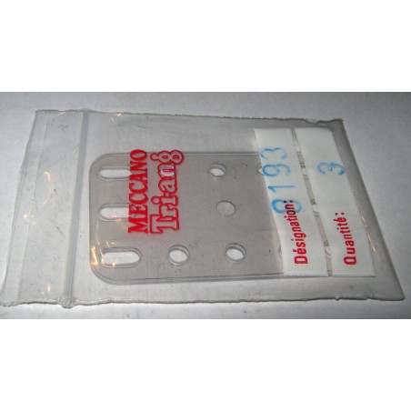 Plaques plastique transparentes Meccano 5x3 trous