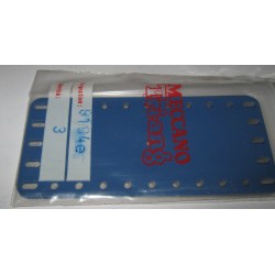 Plaques plastique Meccano 11x5 trous bleues