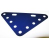 Plaque flexible triangulaire Meccano 5 x 5 trous bleue