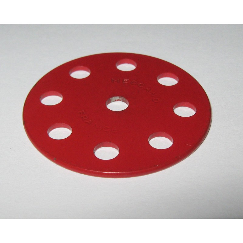 Disque Meccano 8 trous rouge