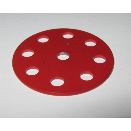 Disque Meccano 8 trous rouge