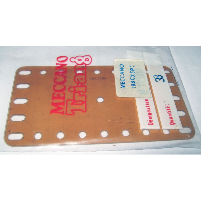 Plaques plastique transparentes Meccano 9x5 trous