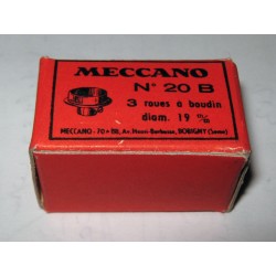 Roues à boudin Meccano 19 mm