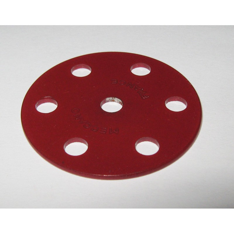 Disque 6 trous Meccano rouge