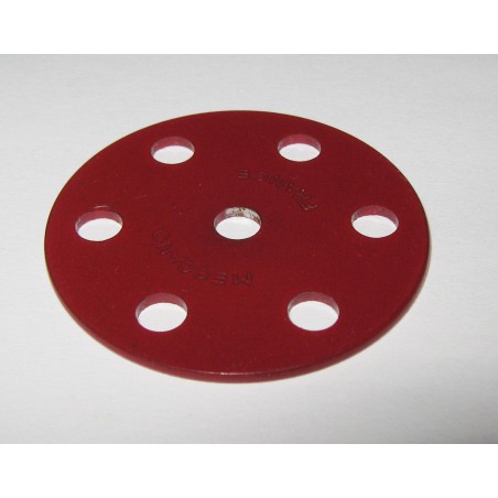 Disque 6 trous Meccano rouge