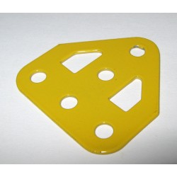 Embase triangulée plate Meccano jaune