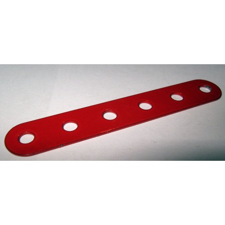 Bande Meccano 6 trous rouge