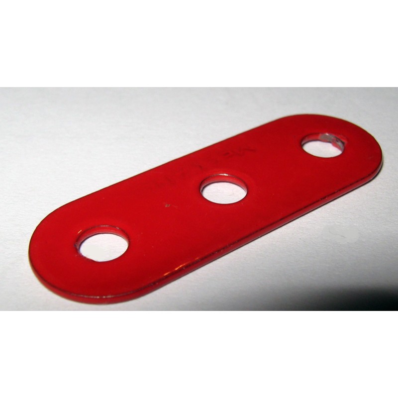 Bande Meccano 3 trous rouge