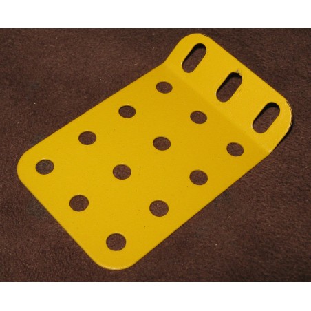 Plaque rigide Meccano 5 x 3 trous à 135° jaune paille