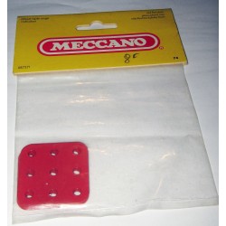 Plaques Meccano rigide 3 x 3 trous rouges
