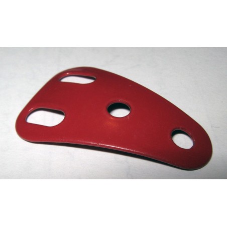 Plaque isocèle curviligne Meccano rouge brique