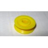 Poulie Meccano plastique de 12 mm sans moyeu jaune 3 pans