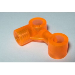 Fusée alésée Meccano plastique orange translucide