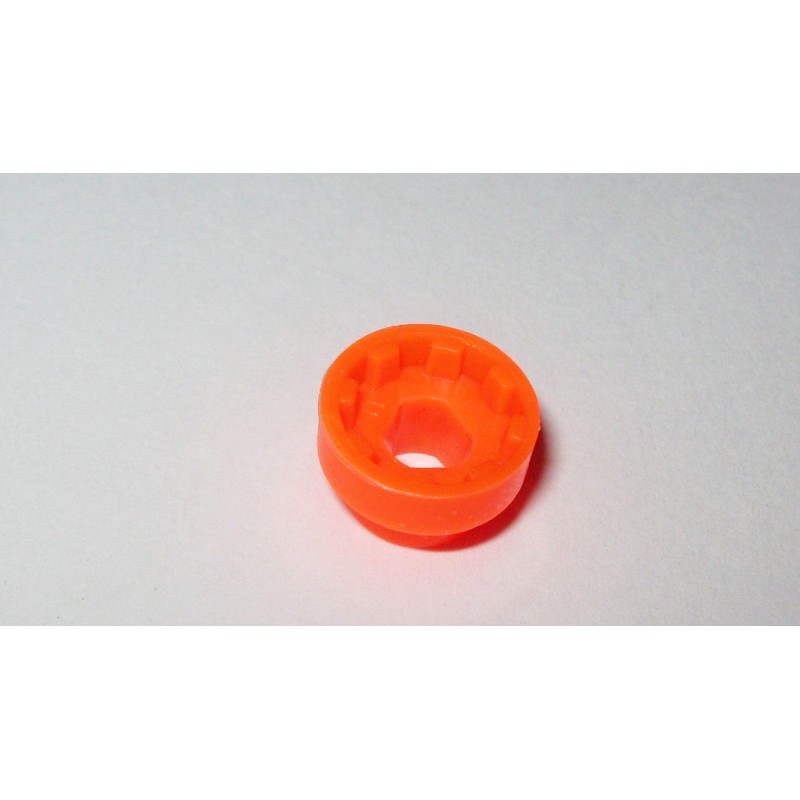 Bague d'entraînement Meccano plastique orange fluo 3 pans