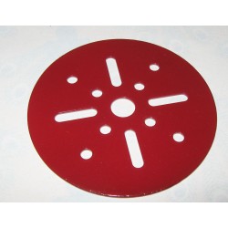 Plaque circulaire Meccano 76 mm rouge