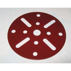 Plaque circulaire Meccano 63 mm rouge 8 trous