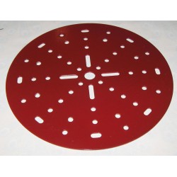 Plaque circulaire Meccano 150 mm rouge 40 trous