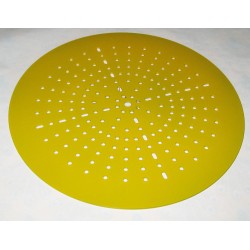 Plaque circulaire compatible Meccano 267 mm jaune