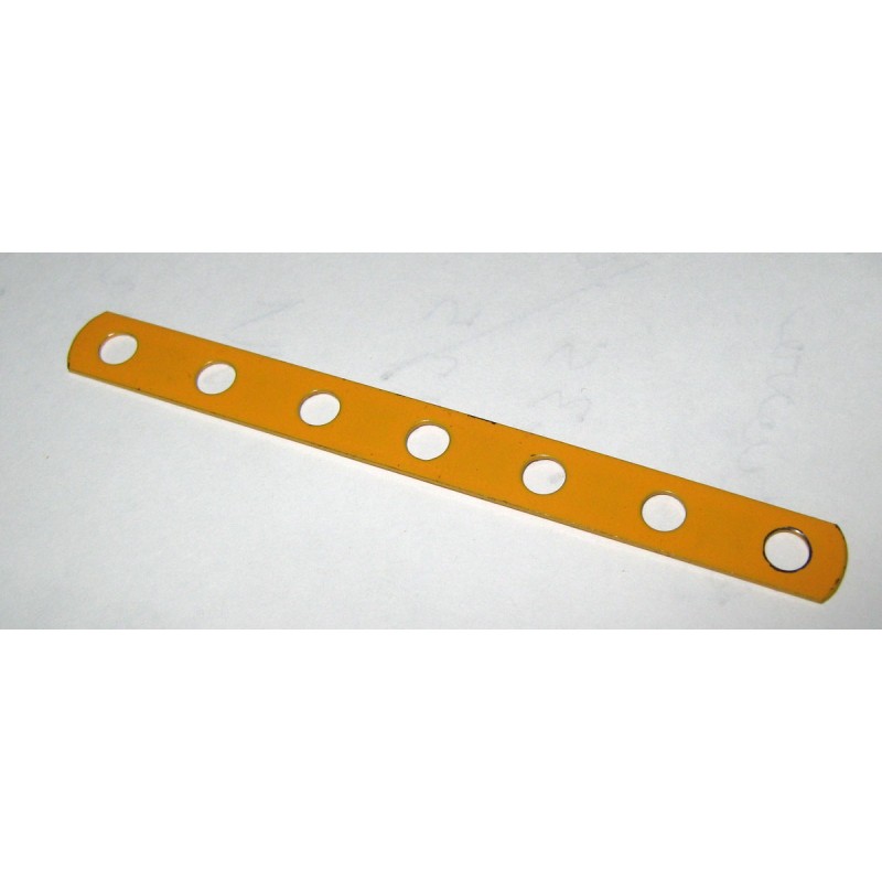 Bande étroite Meccano 7 trous jaune anglais