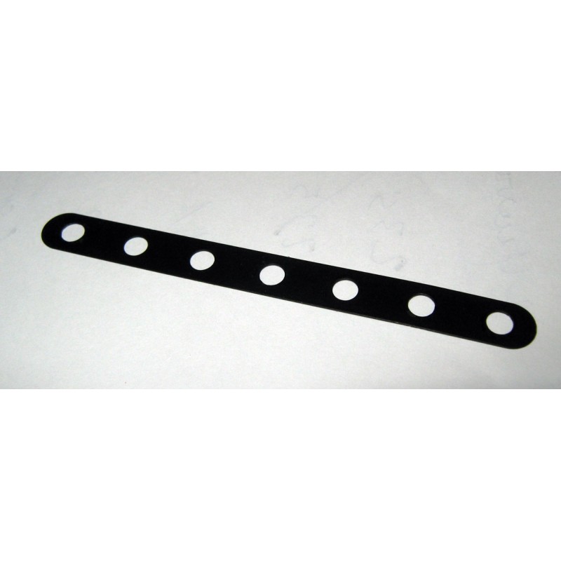 Bande étroite flexible Meccano 7 trous noir mat