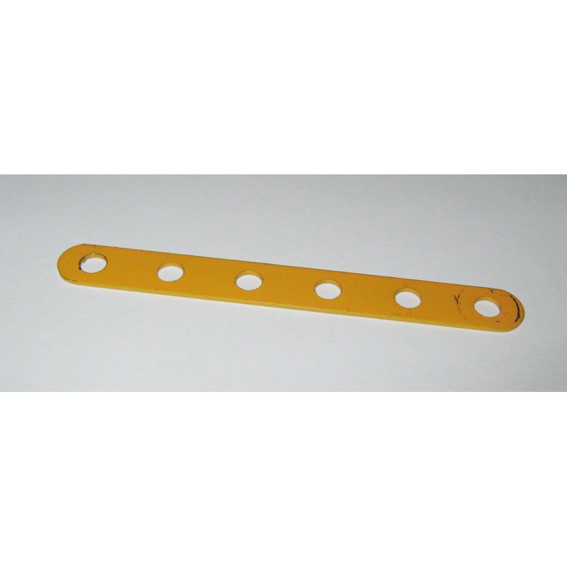 Bande étroite Meccano 6 trous jaune anglais