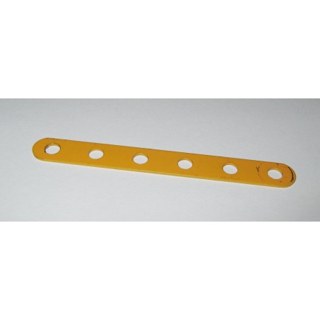 Bande étroite Meccano 6 trous jaune anglais