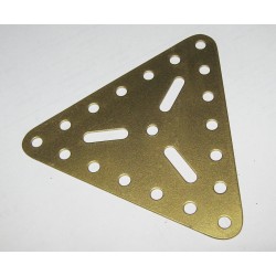 Grande plaque triangulaire pour Meccano 90 mm or