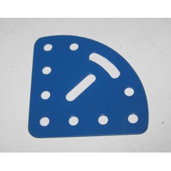 Plaque pour Meccano quart de disque bleue