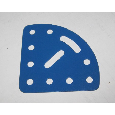 Plaque pour Meccano quart de disque bleue