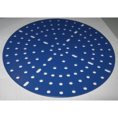 Plaque circulaire compatible Meccano 165 mm bleue