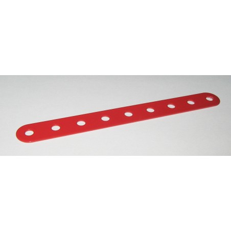 Bande Meccano 9 trous rouge