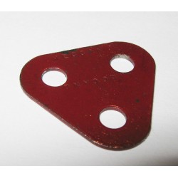 Plaque triangulaire Meccano 25 mm rouge