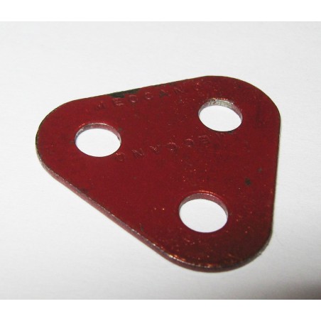 Plaque triangulaire Meccano 25 mm rouge