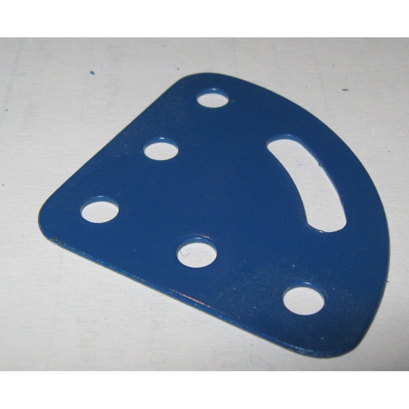 Plaque pour Meccano quart de disque bleue