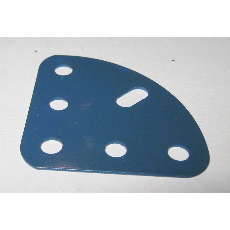 Plaque pour Meccano quart de disque bleue