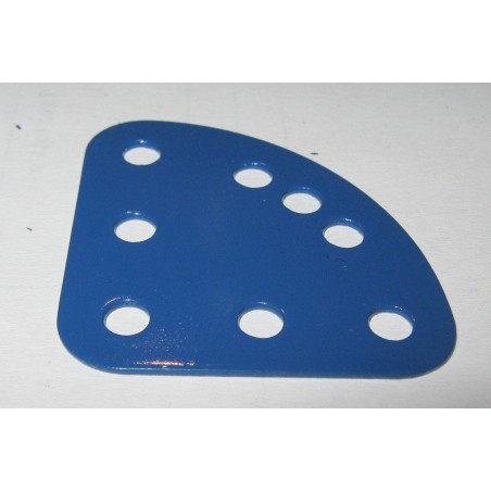 Plaque pour Meccano quart de disque bleue