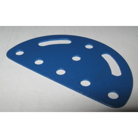 Plaque pour Meccano semi-circulaire bleue