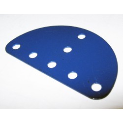 Plaque Meccano semi-circulaire bleue