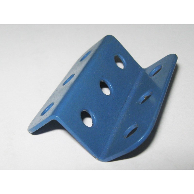 Equerre renversée Meccano 1 x 1 x 1, 3 trous bleue