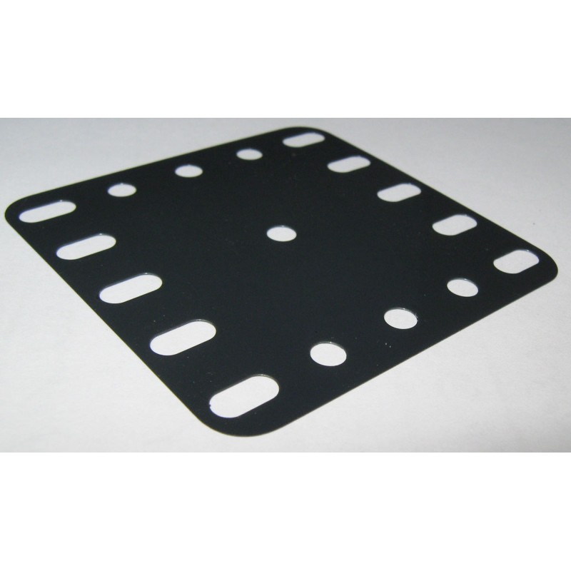 Plaque flexible Meccano 5x5 trous noir brillant