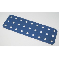 Plaque Meccano sans rebord 3x9 trous bleue