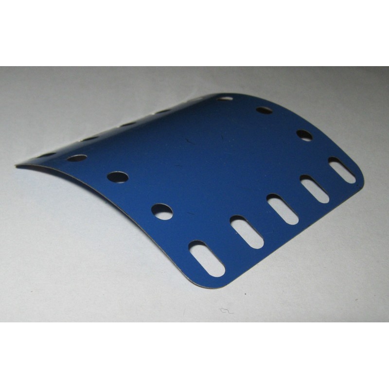 Plaque cintrée Meccano de rayon 43 mm bleue