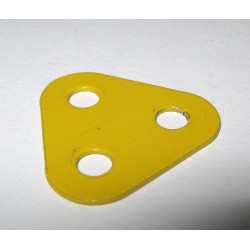 Plaque triangulaire Meccano 25 mm jaune